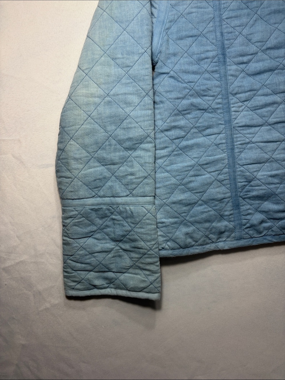 dylan Light Blue Quilted Open-Front Reversible Jacket - Picture 9 of 15